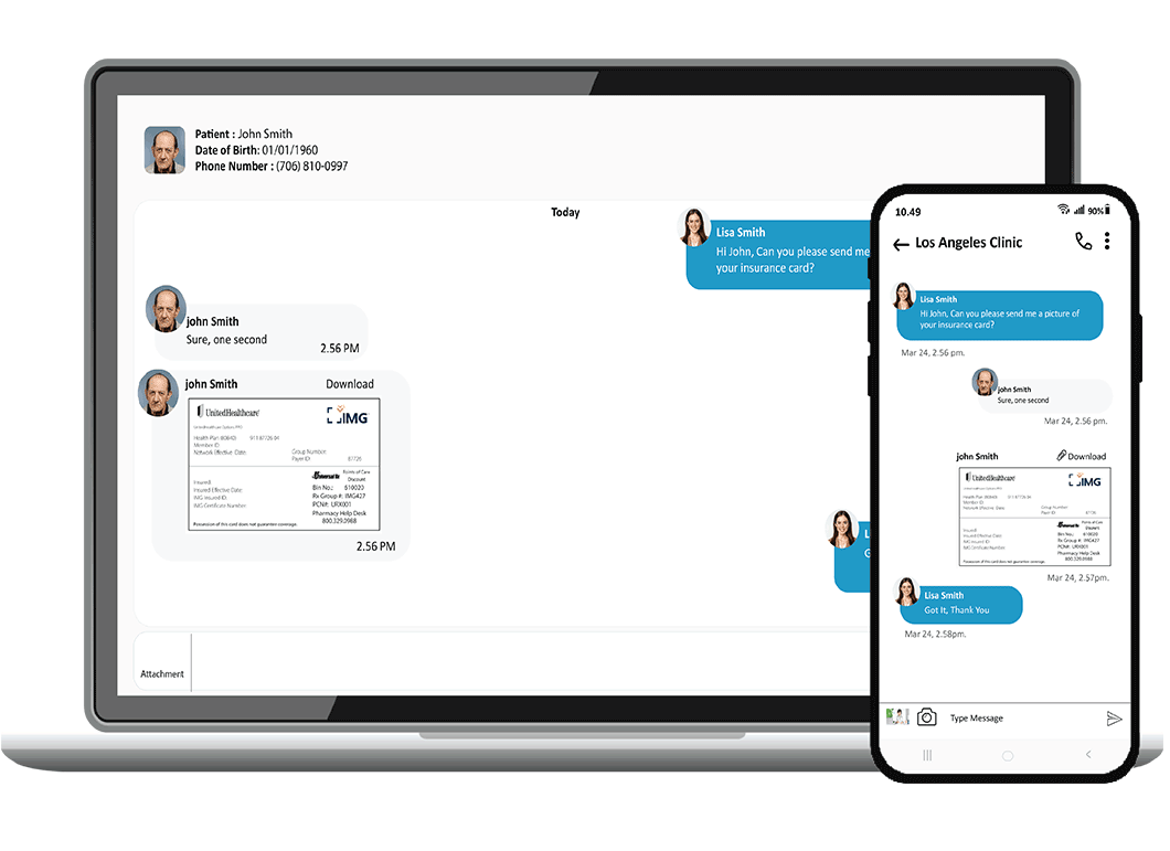HIPAA-Compliant Two-Way Messaging Desktop and mobile dashboard